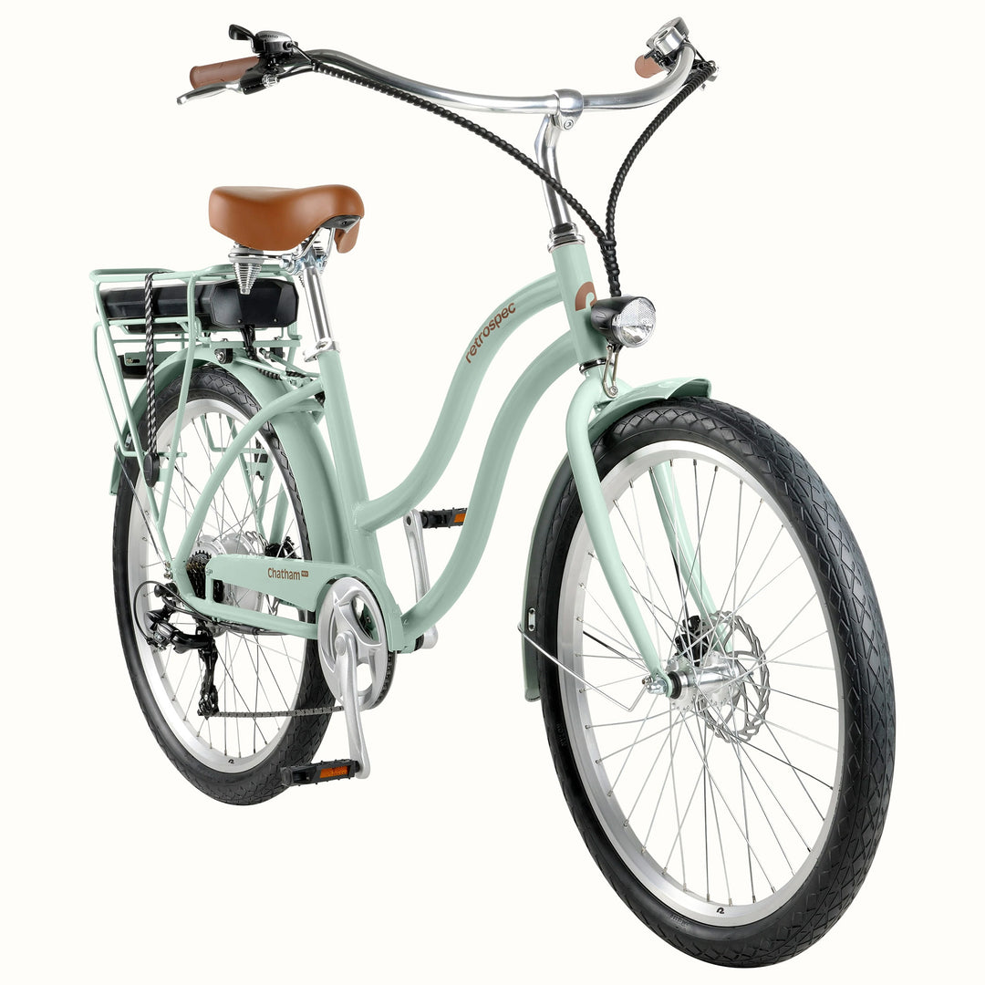 Retrospec Chatham Rev Electric Beach Cruiser Bike Step-Through
